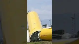 A DHL cargo jet B757 broke in half at San Jose's international airport in Costa Rica.