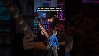 We got Indian Classical Blue shirt guy dancing before GTA6 #shorts #indianclassicalmusic #guitar