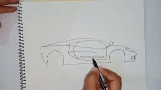 Draw side view car step by step