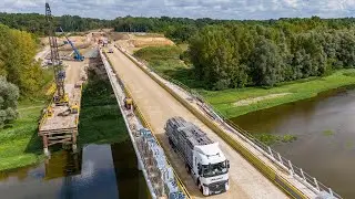 Première traversée du pont de la déviation de Jargeau !