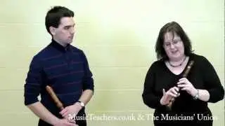 Recorder Lesson: Karen Barton: 5 Connection B and C sharp on the Treble Recorder