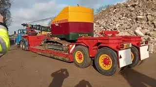 Moving the Ruston Bucyrus 10 RB Dragline to it's new owner and home with a SCANIA 110 + Lowboy