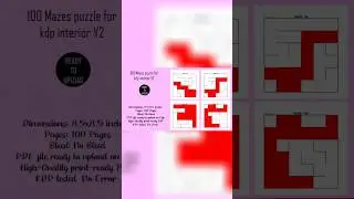100 Maze Puzzles &ndash; Printable Puzzle Book V2 (PDF &ndash; 8.5 x 8.5 inches) link in bio