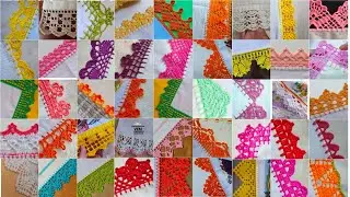 Handmade crochet lace border designs | Croshia lace #crochet #handmade #crochetpatterns #crochetlace