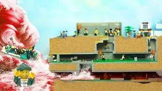 Lego Dam Breach Experiment Flooding Underground Prison - Lego City Prison Break Fail