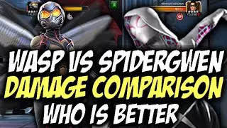 Wasp Vs Spidergwen Damage Comparison | Marvel Contest Of Champions