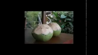 Preparing a Fresh Coconut Drink in Umasari Style | West Bali Villas - Umasari Resort