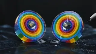 Water Jet Cutter vs. Prismatic Glass Ball | Oddly Satisfying & ASMR Cutting Video.