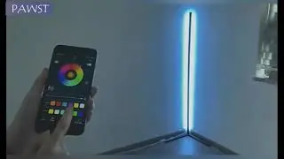 Corner Floor Lamp, Pawst RGB Color Changing Nordic  Dimmable LED 61