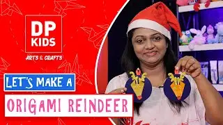 Let's make an Origami Reindeer - DP KIDS CRAFTS (Video 131)