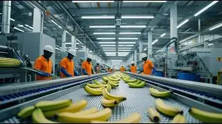 Inside Modern Factory Banana Stem Production Process
