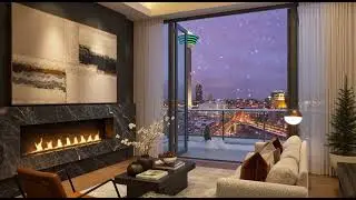 ❄️🔥 3-Hour Winter San Antonio Escape | Snow Falling Outside, Cozy Apartment Fire Inside