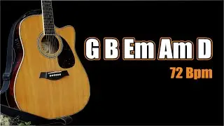 Slow Acoustic Guitar Backing Track in G - 72 Bpm