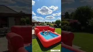 Wow! Inflatable sofa pools 😱 take my money