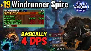 +19 Windrunner Spire, Midnight Beta Mythic+! | Guardian Druid PoV!