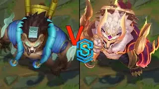 Spirit Blossom Springs Volibear VS Prestige Duality Dragon Volibear