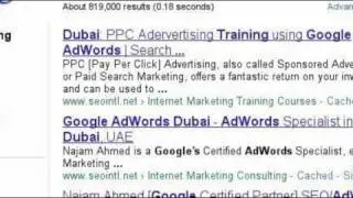 Dubai: SEO, AdWords, Social Media and other Internet Marketing Training Courses