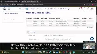 USERS UPLOAD USING CSV file
