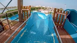 Al Montazah Water Park - Inner Tube Waterslide Onride POV