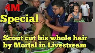 SCOUT Cutting His Whole Hair In Livestream 🔥