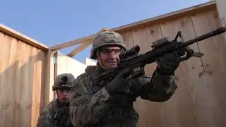 U.S. Paratroopers conduct CQB training in SHOOT HOUSE