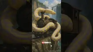 Nature Travel I Python Lavender Albino is wrapped around a train locomotive that  #trending  #python