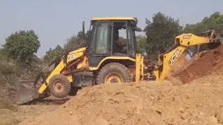JCB 3DX eco expert tractor swaraj 834xm dump soil  mixing loader
