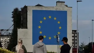 Renowned Street Artist Banksy Creates 'Brexit' Mural