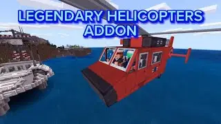 I try The cheap helicopter to the giant helicopter in Minecraft addon | Minecraft