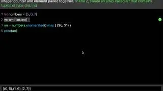 Learn swift: Extract index and element of array with map function