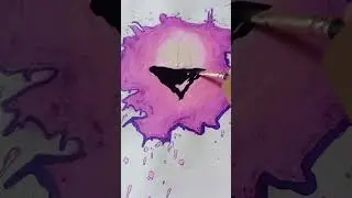 it's my craft drawing in oil paste #shorts #chutti craft 🎨🖼️👿
