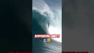 Он оседлал волну из фильма &laquo;Челюсти&raquo;! Бодисерфинг?! 🌊🤯