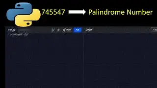 Python Program to check for a Palindrome Number .