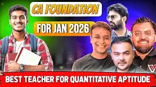 Best Faculty for CA Foundation|For QA (Quantitative Aptitude) #ca #bestfaculty #cawallah 