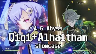 她還沒使出全力。4.6深淵六連 - 七七上半+艾爾海森下半【原神 Genshin Impact】