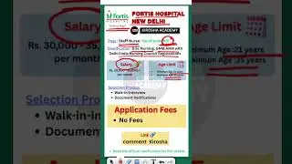 Fortis Hospital Staff Nurse Vacancy 2025 | BSc/GNM Nursing Jobs | Salary ₹45,000+ | Apply Now!