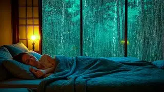 Heavy rain and Thunder in Bedroom 🌧 (No Music) | Peaceful Night Atmosphere for Deep Sleep | ASMR