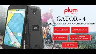 Plum Gator 4 Z406 RUGGED PHONE Water, Shock, Dust Resistant IP68 Certified Military Grade.