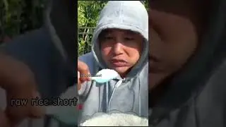 ASMR RAW RICE MAKAN BERAS LOKAL SUAPAN FULL 
