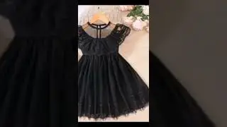 beautiful black frock trend for kids.,....