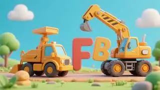 Construction Vehicles Alphabet Fun 🚧🚜🔤 | Nursery Rhymes & Kids Songs