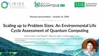 Scaling up to Problem Sizes: An Environmental Life Cycle Assessment of Quantum Computing