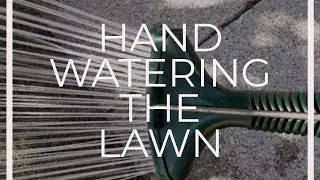 HAND WATERING THE LAWN