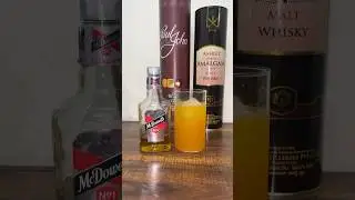 McDowell&rsquo;s Orange 🍹 #cocktail #whiskey #drink #liquor #alcohol #mcdowells #amrut #brandy #rum #like