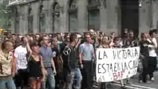 Punk Rock Street March Protest in Barcelona 11/9/2008