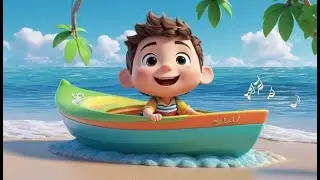 Row Row Row Your Boat | Floating Through Rainbow River | English Nursery Rhyme for Kids | Baby Songs