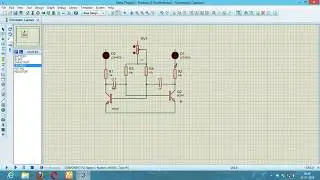 BLINKING LED USING BC547 IN PROTEUS