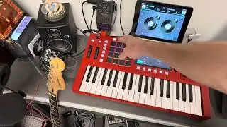 New MPC Key 37 setup. Four input sampler. 3D printed IPad stands. Digital Turntables. 