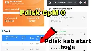 Pdisk Cpm 0 kyun ? Pdisk link not working | Online earning | Pdisk sloution | Pdisk kab start hoga ?