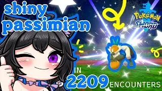 SHINY PASSIMIAN in 2209 ENCOUNTERS! (Pokemon Sword/Shield) ♡